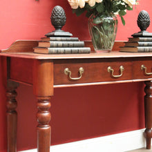 Load image into Gallery viewer, x SOLD Antique English Hall Table, Mahogany Two-Drawer Desk, Console Side Table. B11536