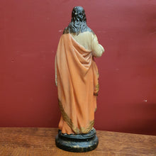 Load image into Gallery viewer, x SOLD Antique Ceramic-Chalk Bust or plaster Sacred Heart of Jesus Statue or Figurine, Home Worship or Devotion. B11732