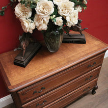 Load image into Gallery viewer, x SOLD French Entry or Foyer Chest, Three Drawer Chest of Drawers with Brass Handles. B11914