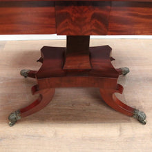 Load image into Gallery viewer, Antique English Mahogany Sofa Table or Drop Side Lamp or Side Table, on a Pedestal Base B11986