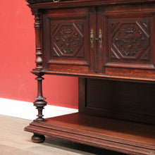 Load image into Gallery viewer, Antique French Oak Hall Cabinet or Sideboard, Two-drawer Entry Or Foyer Cupboard. B11981