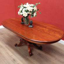 Load image into Gallery viewer, Vintage Australian Cedar Dining Table, Single Pedestal D-end Kitchen Table. B11758