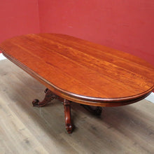 Load image into Gallery viewer, Vintage Australian Cedar Dining Table, Single Pedestal D-end Kitchen Table. B11758