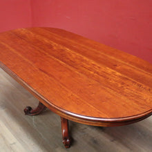 Load image into Gallery viewer, Vintage Australian Cedar Dining Table, Single Pedestal D-end Kitchen Table. B11758