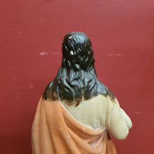 Load image into Gallery viewer, x SOLD Antique Ceramic-Chalk Bust or plaster Sacred Heart of Jesus Statue or Figurine, Home Worship or Devotion. B11732