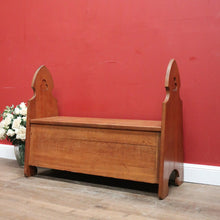 Load image into Gallery viewer, x SOLD Antique French Oak Pew or Settle, Lift top Bench Church Pew, Chair or Hall Seat B11461