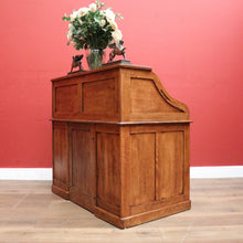 Load image into Gallery viewer, x SOLD Antique Cutler Desk, Twin Pedestal Cutler, NY, Buffalo Roll Top Office Desk with Key. B11931