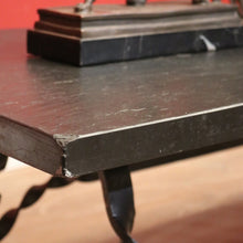 Load image into Gallery viewer, x SOLD Antique French Hand-Forged Iron Coffee Table with Black Slat Top B11405