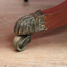 Load image into Gallery viewer, Antique English Mahogany Sofa Table or Drop Side Lamp or Side Table, on a Pedestal Base B11986