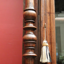 Load image into Gallery viewer, x SOLD - Antique French Walnut and Glass Bookcase or China Cabinet with a Drawer to the Base. B11909