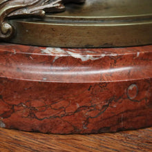 Load image into Gallery viewer, Antique French Bronze and Marble Plinth Base, Signed Lavergne, Boy with Grapes. B11312