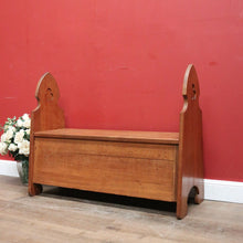 Load image into Gallery viewer, x SOLD Antique French Oak Pew or Settle, Lift top Bench Church Pew, Chair or Hall Seat B11461