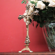Load image into Gallery viewer, x SOLD Vintage Brass-plate Cross, Church Altar Crucifix, Jesus on the Cross. B11500