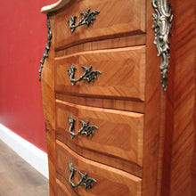 Load image into Gallery viewer, x SOLD Antique French Walnut, Marble and Brass Lingerie Chest, Chest of Drawers, Hall Cabinet B11935