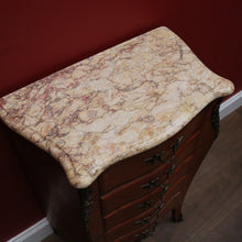 Load image into Gallery viewer, x SOLD Antique French Walnut, Marble and Brass Lingerie Chest, Chest of Drawers, Hall Cabinet B11935