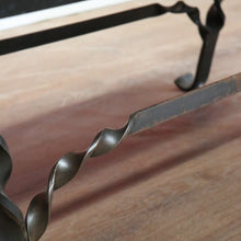 Load image into Gallery viewer, x SOLD Antique French Hand-Forged Iron Coffee Table with Black Slat Top B11405
