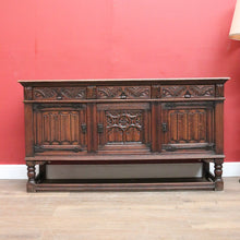 Load image into Gallery viewer, x SOLD Antique French Oak Sideboard, Three Door, Three Drawer Gothic Sideboard, Hall Cabinet. B11476