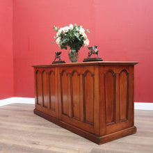 Load image into Gallery viewer, x SOLD Antique American Mahogany Shop Counter, Clerk's Cabinet now a TV Unit or Sideboard. B11791