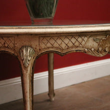 Load image into Gallery viewer, x SOLD Vintage French Circular Hand-painted Coffee Table, Cane Insert, Glass Top. B11580