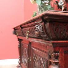 Load image into Gallery viewer, Antique French Oak Hall Cabinet or Sideboard, Two-drawer Entry Or Foyer Cupboard. B11981