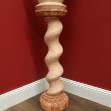 Load image into Gallery viewer, x SOLD Maitland Smith - Tessellated Marble Stone Horn Sculpture and Matching Pedestal Base. B11992