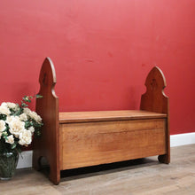 Load image into Gallery viewer, x SOLD Antique French Oak Pew or Settle, Lift top Bench Church Pew, Chair or Hall Seat B11461