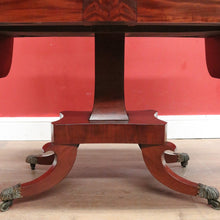 Load image into Gallery viewer, Antique English Mahogany Sofa Table or Drop Side Lamp or Side Table, on a Pedestal Base B11986