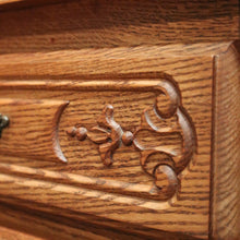 Load image into Gallery viewer, x SOLD French Oak and Brass Handle Five (5) Drawer Chest of Drawers or Lingerie Chest. B11870