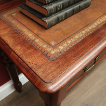 Load image into Gallery viewer, x SOLD Antique English Hall Table, Mahogany Two-Drawer Desk, Console Side Table. B11536