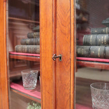 Load image into Gallery viewer, x SOLD Antique Australian Cedar China Cabinet or Two-door Bookcase with Adjustable Shelves. B11934