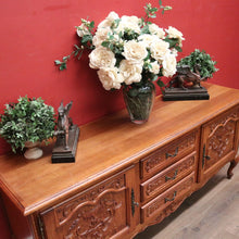 Load image into Gallery viewer, x SOLD Antique French Oak Sideboard, Low TV Unit or Buffet Cabinet with Cupboard Storage. B11904