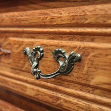 Load image into Gallery viewer, x SOLD French Oak and Brass Handle Five (5) Drawer Chest of Drawers or Lingerie Chest. B11870