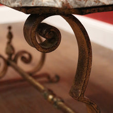 Load image into Gallery viewer, x SOLD Antique French Marble Top, Gilt Cast Iron Base Coffee Table, Side or Lamp Table. B12054