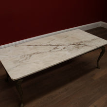 Load image into Gallery viewer, x SOLD 1960s Vintage Italian Marble and Brass Coffee Table, Rectangular in Shape. B11373