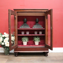 Load image into Gallery viewer, x SOLD Antique Australian Cedar China Cabinet or Two-door Bookcase with Adjustable Shelves. B11934