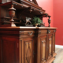 Load image into Gallery viewer, x SOLD Antique French Walnut Breakfront 3 Drawer Sideboard with Carved Backboard. B11930