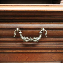 Load image into Gallery viewer, x SOLD Antique French Walnut Breakfront 3 Drawer Sideboard with Carved Backboard. B11930