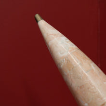 Load image into Gallery viewer, x SOLD Maitland Smith - Tessellated Marble Stone Horn Sculpture and Matching Pedestal Base. B11992