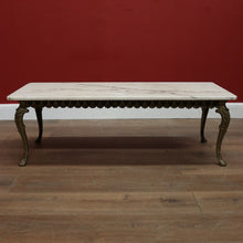Load image into Gallery viewer, x SOLD 1960s Vintage Italian Marble and Brass Coffee Table, Rectangular in Shape. B11373
