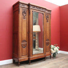 Load image into Gallery viewer, x SOLD Antique French Oak Armoire, Wardrobe, Linen Press. Antique Blind Bookcase or Storage Cabinet. B11294