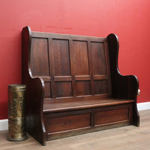 Load image into Gallery viewer, Antique French Oak Pub Bench Chairs or Seats, Country Farmhouse Character. B11972
