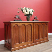 Load image into Gallery viewer, x SOLD Antique American Mahogany Shop Counter, Clerk's Cabinet now a TV Unit or Sideboard. B11791