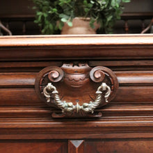 Load image into Gallery viewer, x SOLD Antique French Walnut Breakfront 3 Drawer Sideboard with Carved Backboard. B11930