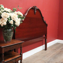 Load image into Gallery viewer, Antique Australian Cedar Double Bedhead, Headboard with Carved Floral Detail. B11769
