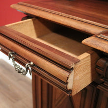 Load image into Gallery viewer, x SOLD Antique French Walnut Breakfront 3 Drawer Sideboard with Carved Backboard. B11930