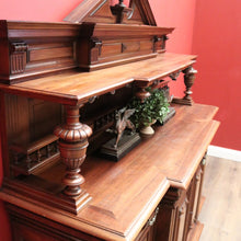 Load image into Gallery viewer, x SOLD Antique French Walnut Breakfront 3 Drawer Sideboard with Carved Backboard. B11930