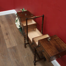 Load image into Gallery viewer, x SOLD Vintage French Sewing Box, 5 Section / Drawer Scissor Mechanism Sewing Caddy. B11874