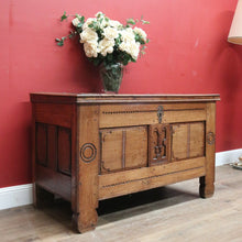 Load image into Gallery viewer, x SOLD Antique French Coffer, Large Blanket Box, Lift Lid Coffee Table, Storage Trunk. B11470