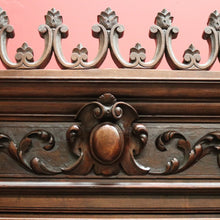 Load image into Gallery viewer, x SOLD - Antique French Walnut and Glass Bookcase or China Cabinet with a Drawer to the Base. B11909