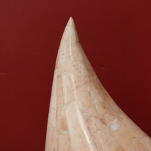 Load image into Gallery viewer, x SOLD Maitland Smith - Tessellated Marble Stone Horn Sculpture and Matching Pedestal Base. B11992
